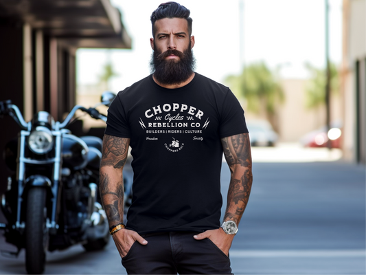 Chopper Rebellion Co. Cycles - Freedom Society M BLK Tee