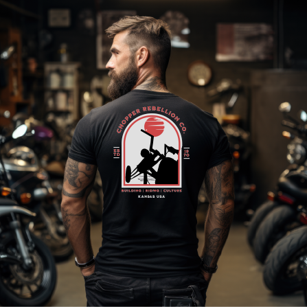 Chopper Rebellion Co. Tombstone Build | Ride | Motorcycle Culture M BLK TEE B/F