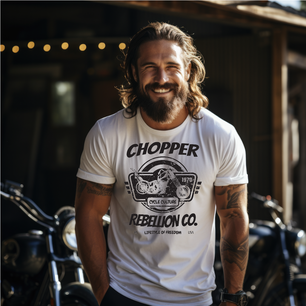 Chopper Rebellion Co. Lifestyle of Freedom M Wh TEE