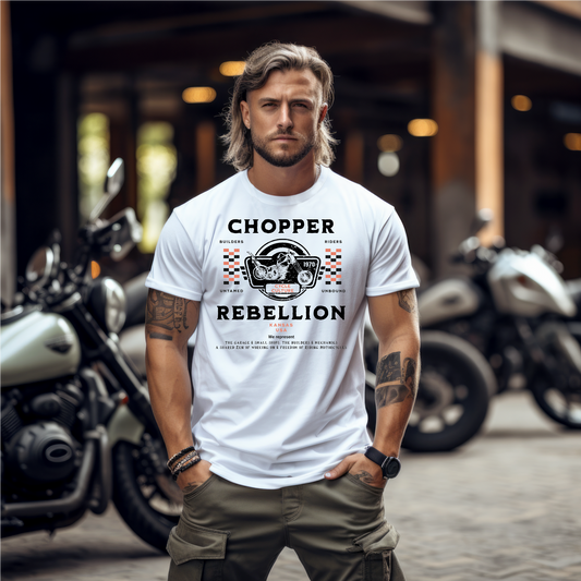 Chopper Rebellion Co. Zen of Motorcycles M Wh Tee