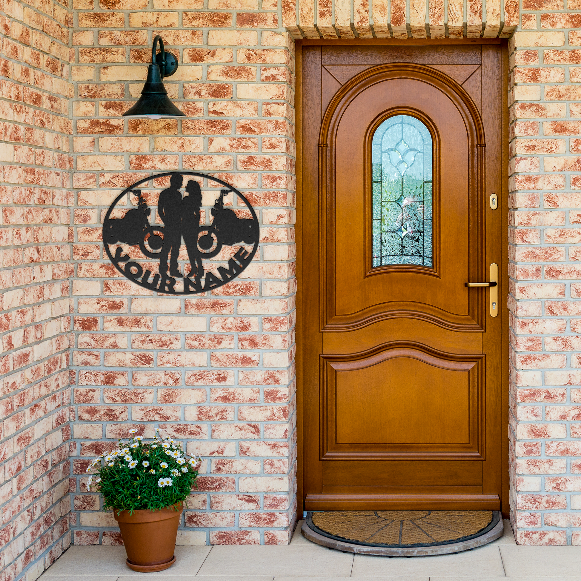 Rebellion_Kustoms_Couples_Who_Ride_Metal_Black_Brick_Entrance_Mockup.png