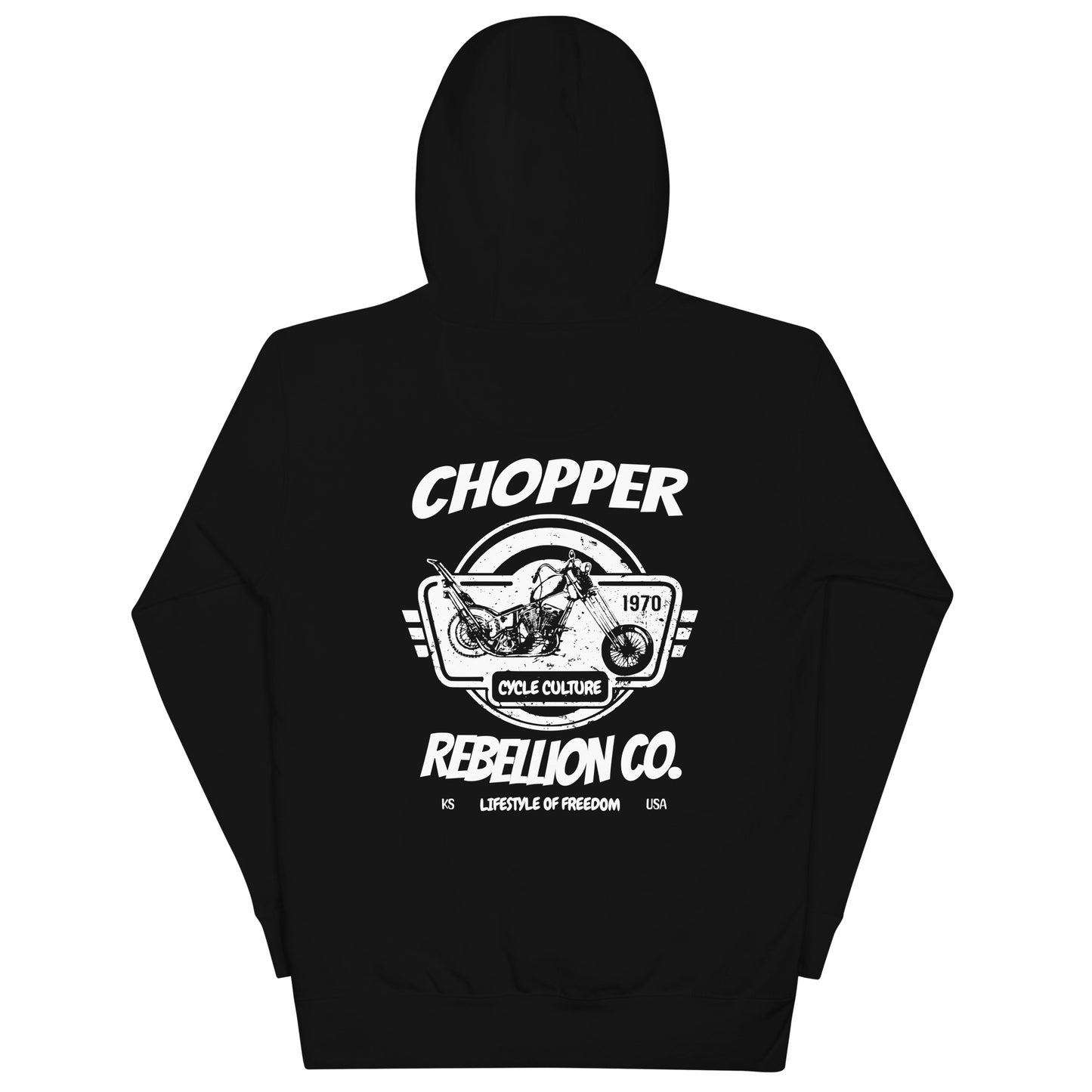 Chopper Rebellion Co. Lifestyle of Freedom M BLK Hoodie B/F