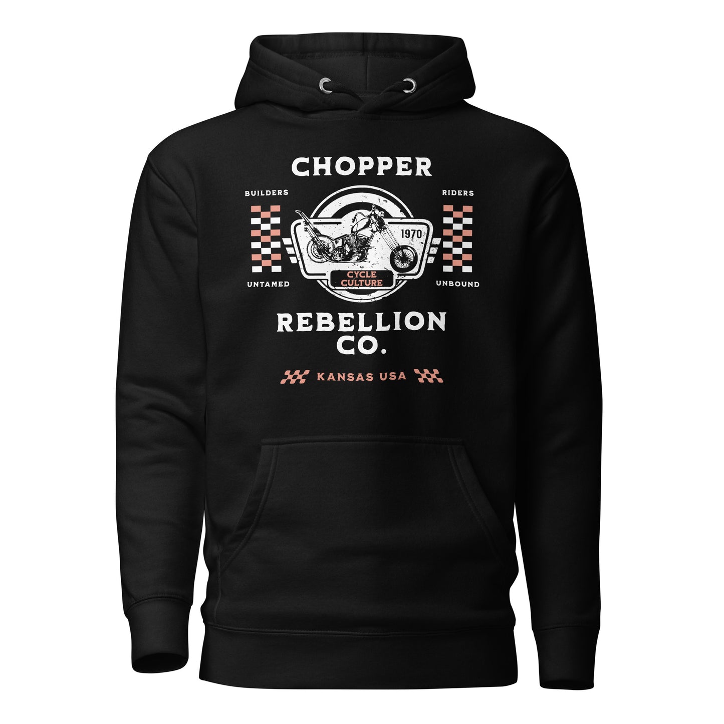 Chopper Rebellion Co. Represents Builders - Riders - Culture M BLK Hoodie