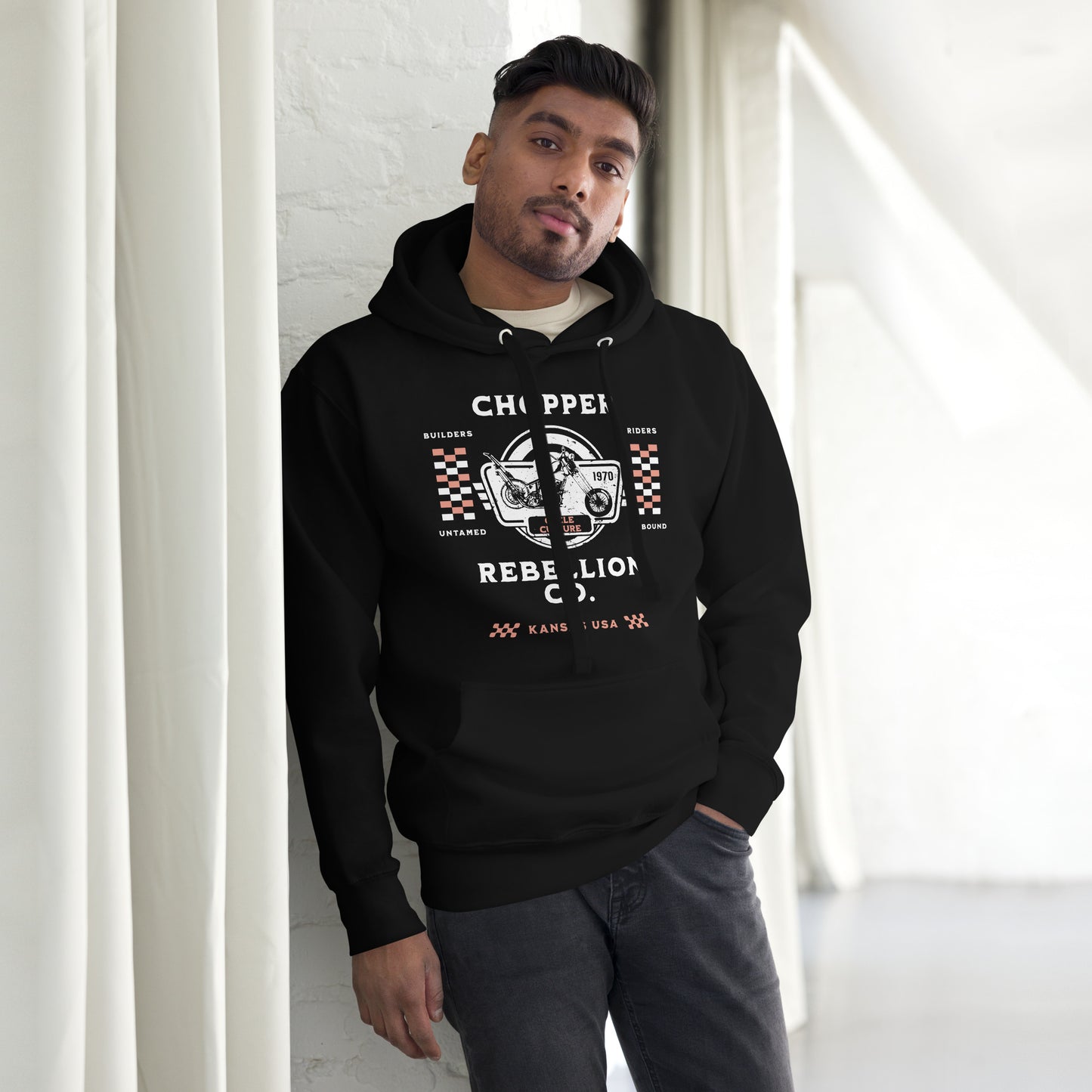 Chopper Rebellion Co. Represents Builders - Riders - Culture M BLK Hoodie