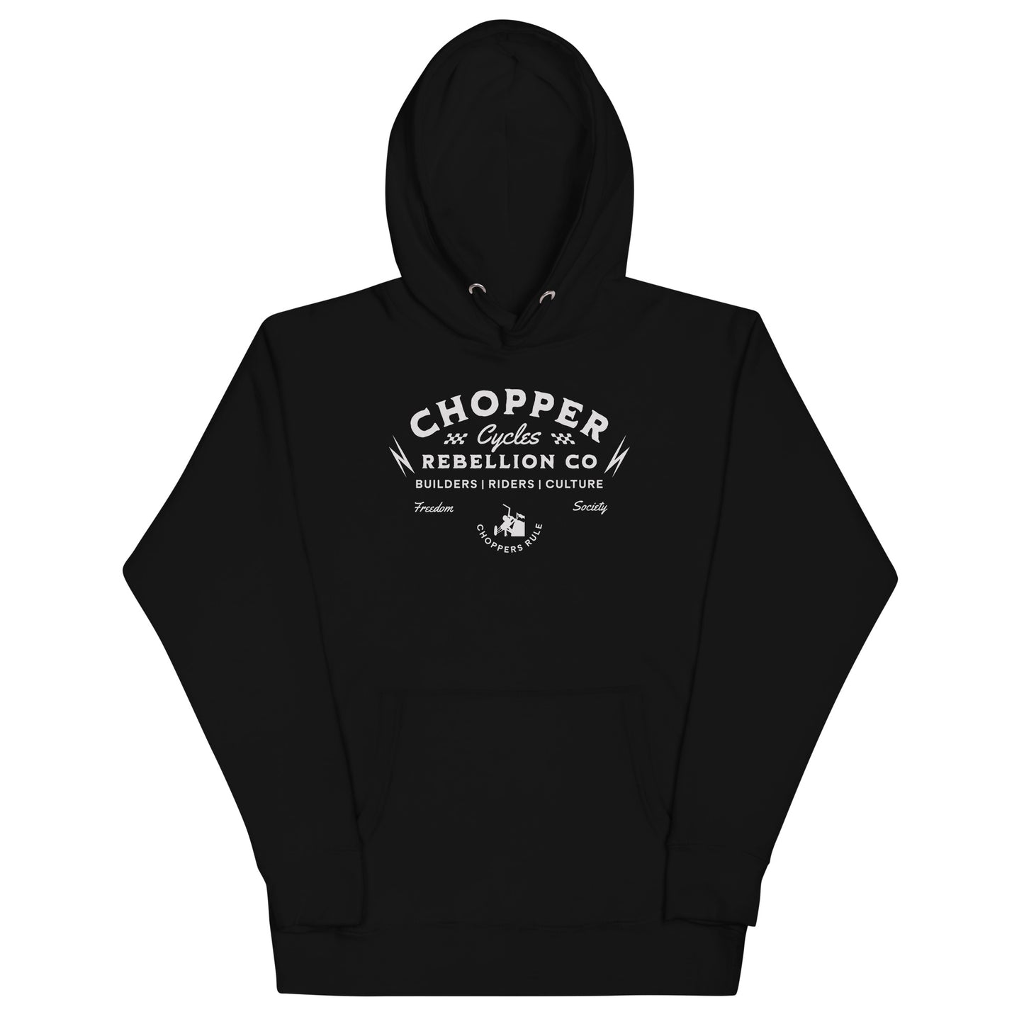 Chopper Rebellion Co. Cycles - Freedom Society W BLK Hoodies