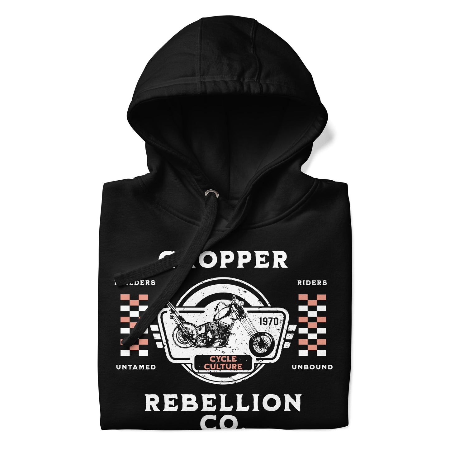 Chopper Rebellion Co. Represents Builders - Riders - Culture W BLK Hoodie