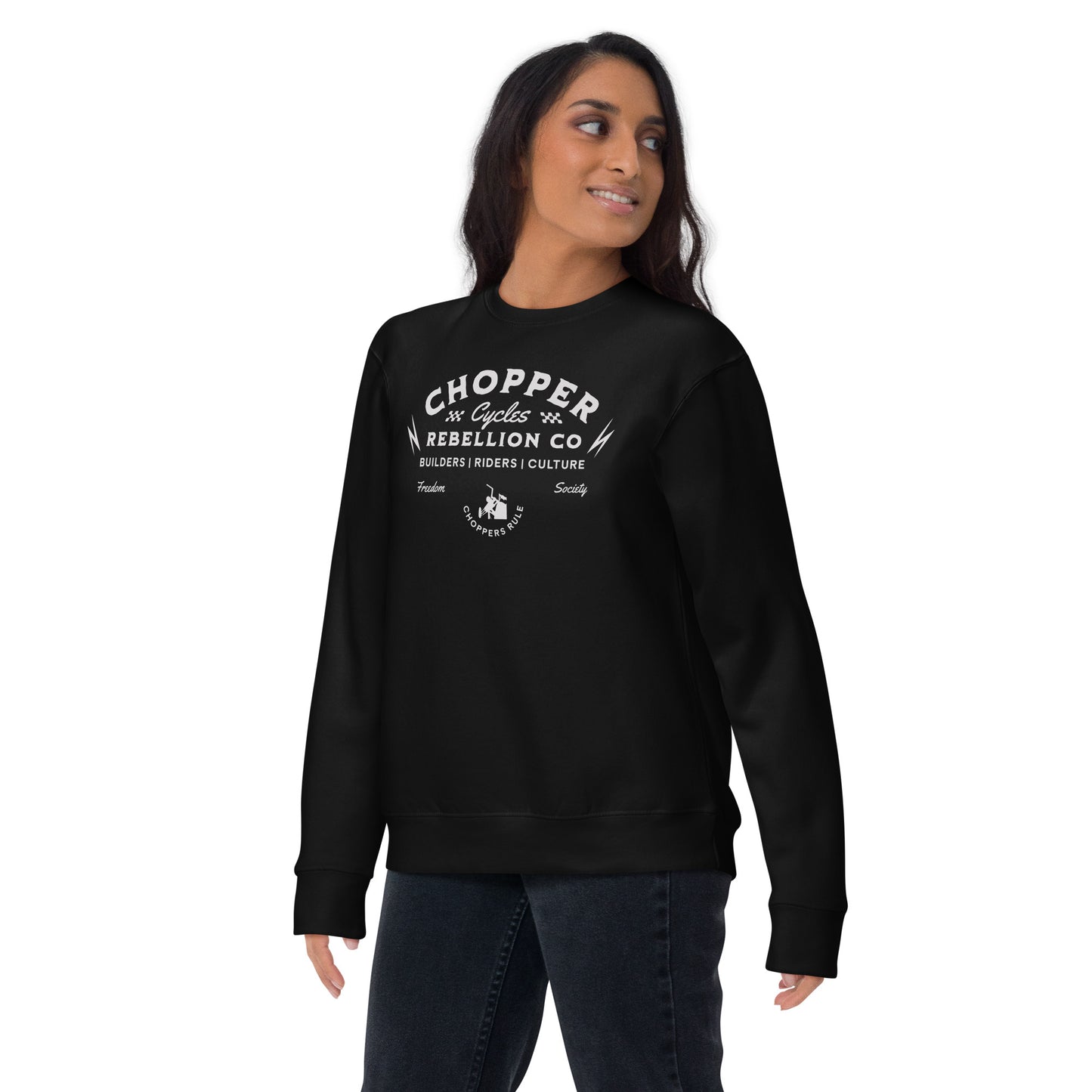 Chopper Rebellion Co. Cycles - Freedom Society W BLK Sweatshirt