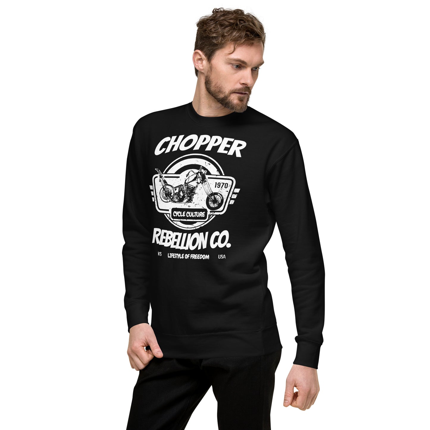 Chopper Rebellion Co. Lifestyle of Freedom M BLK Sweatshirt