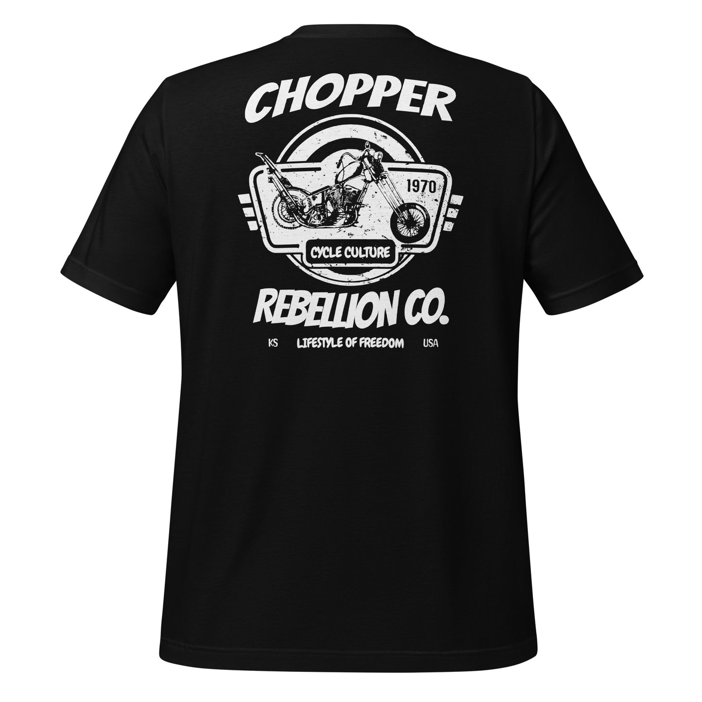 Chopper Rebellion Co. Lifestyle of Freedom W BLK TEE B/F